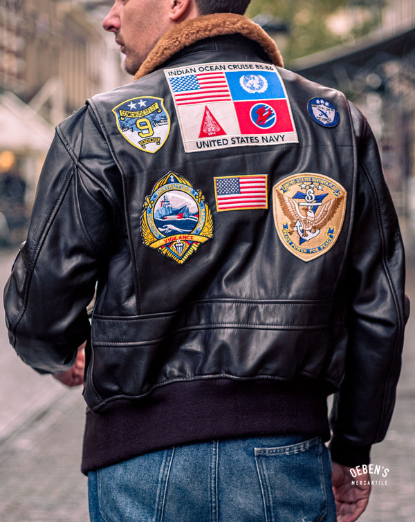 Maverick Leather Bomber Jacket | Distressed Brown
